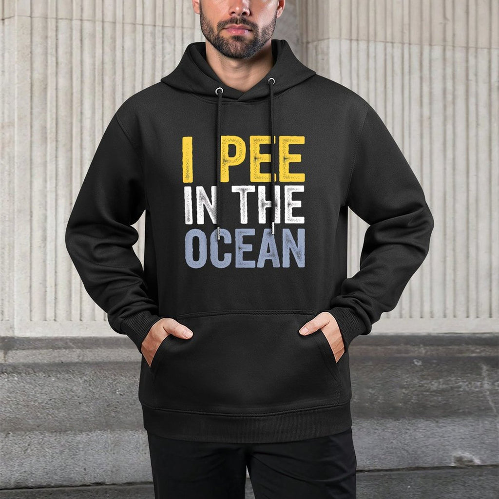 I Pee In The Ocean Beach Lover Vacation Funny Gift Relaxed Fit Hoodie