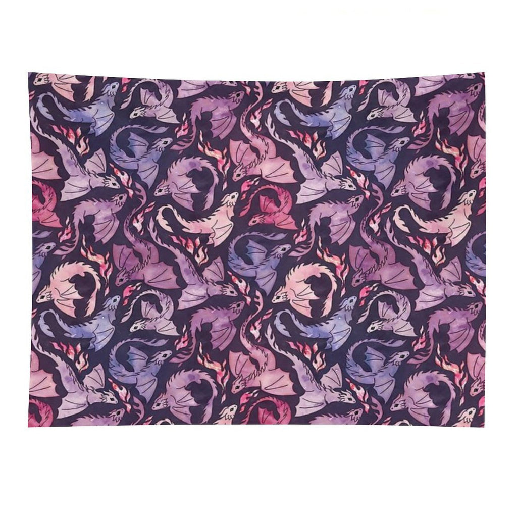 Dragon Fire Dark Pink & Purple Tapestry