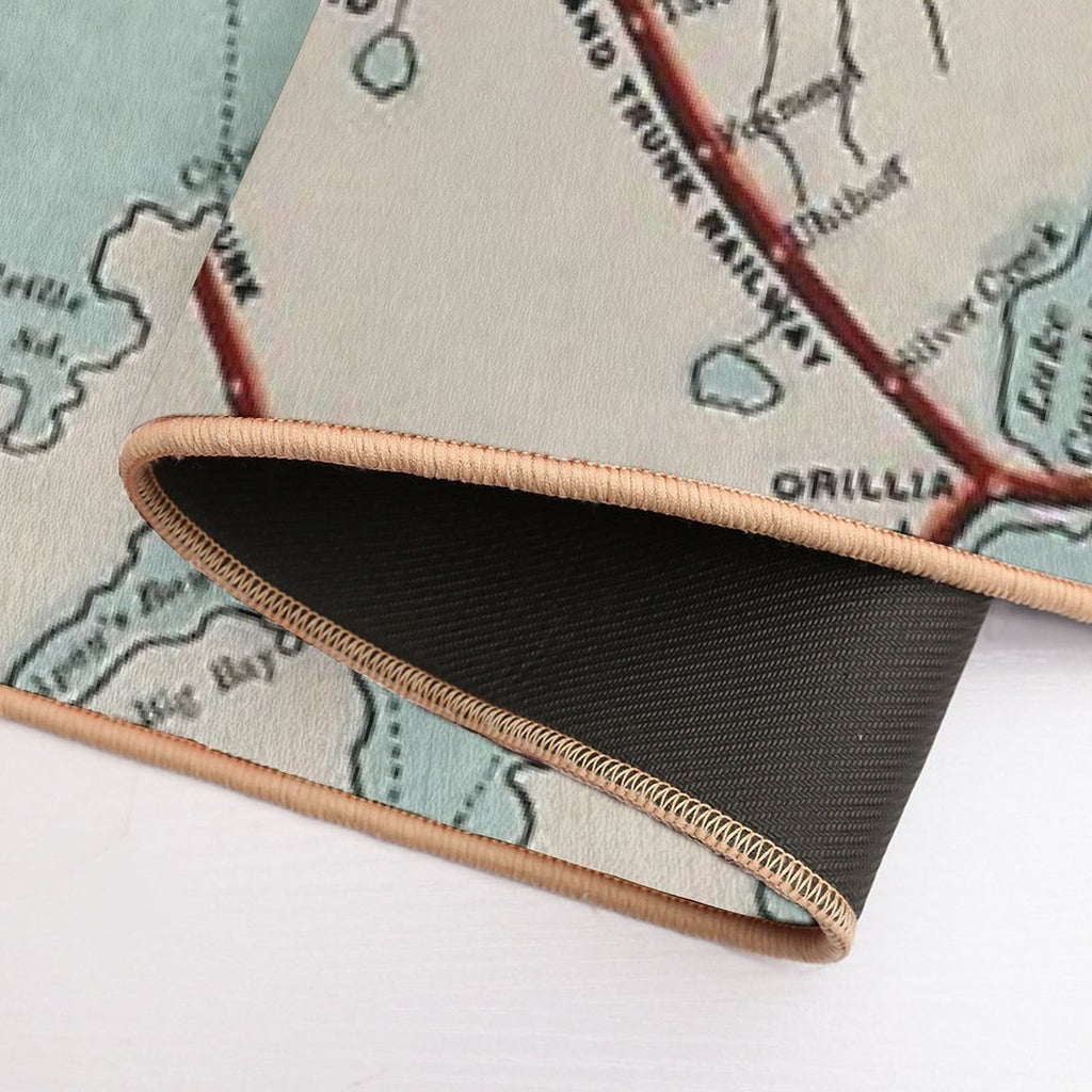 Vintage Map of Georgian Bay And Muskoka Lakes  Non-Slip Bath Mat