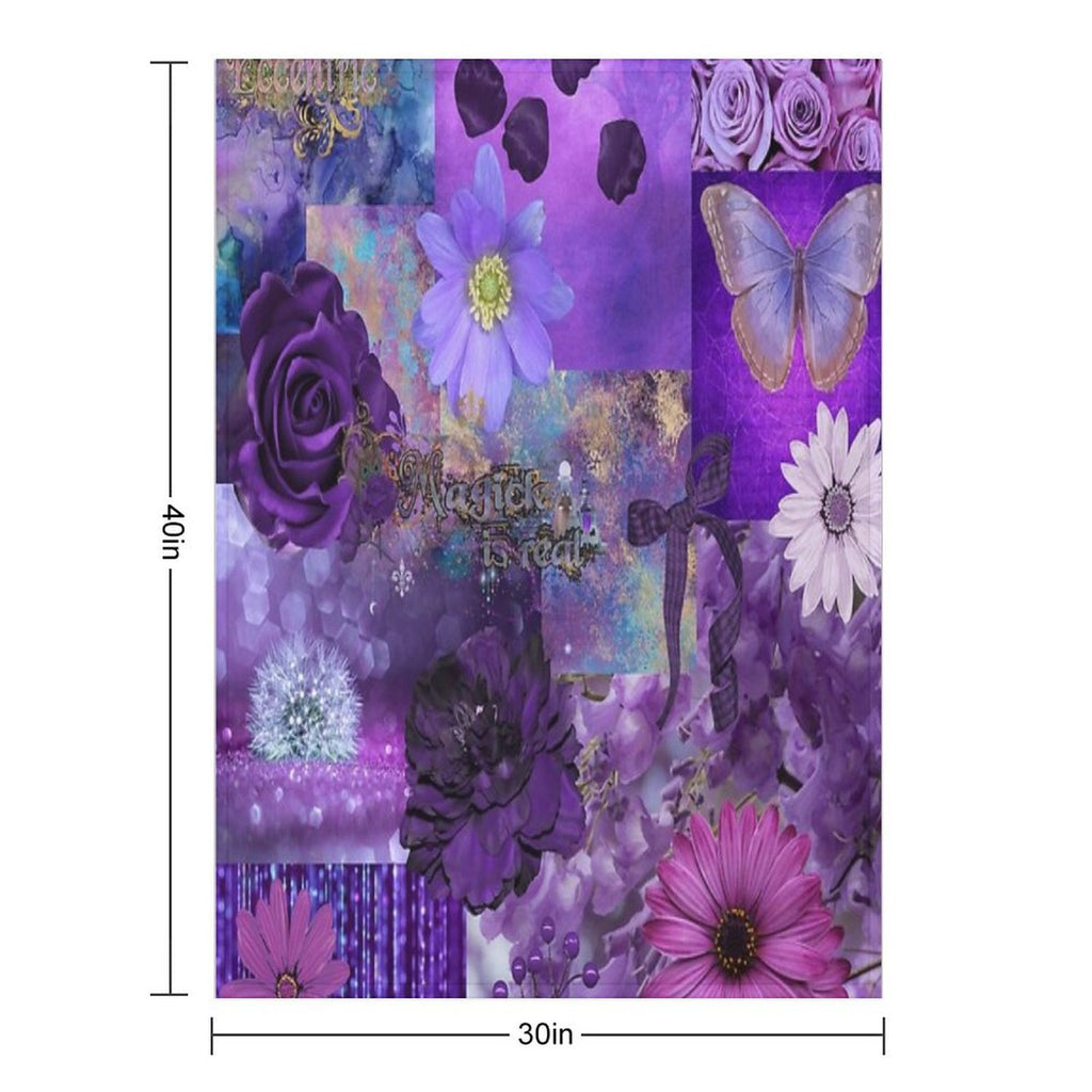 Purple Aesthetic Wrinkle-free Throw Blanket
