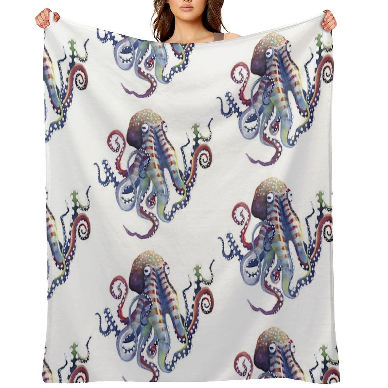 Octopus Anti-pilling Throw Blanket