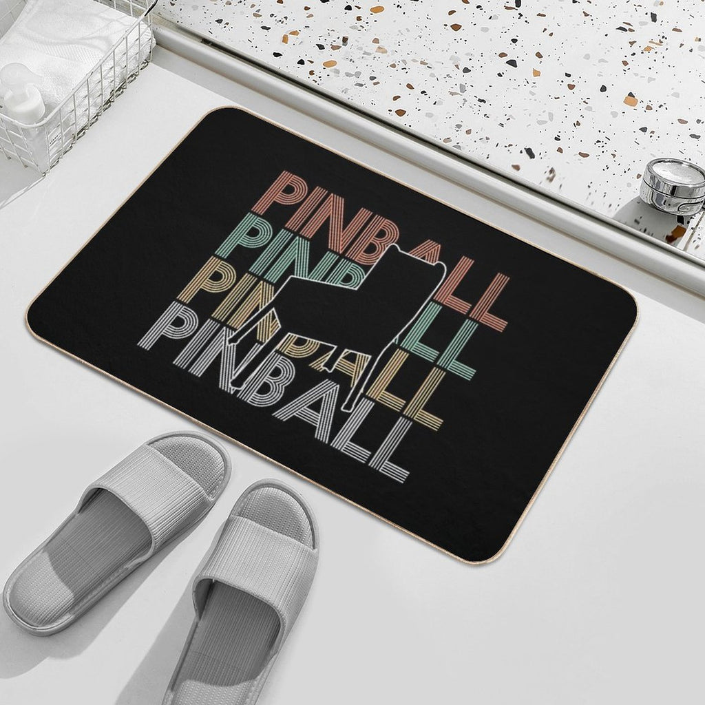 Pinball Pinball Machine Vintage  Fade-Resistant Bath Mat