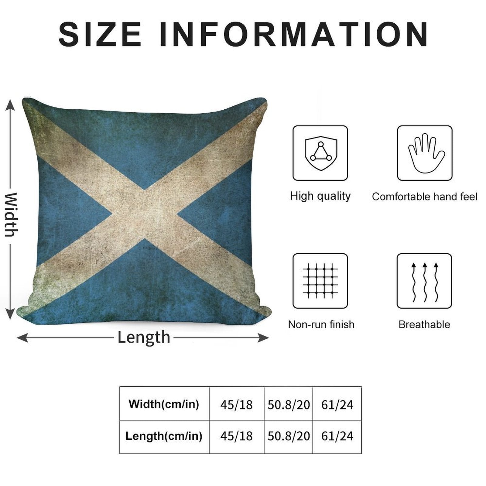 Old And Worn Distressed Vintage Flag of Scotland Soft Luxury Feel Throw Pillow