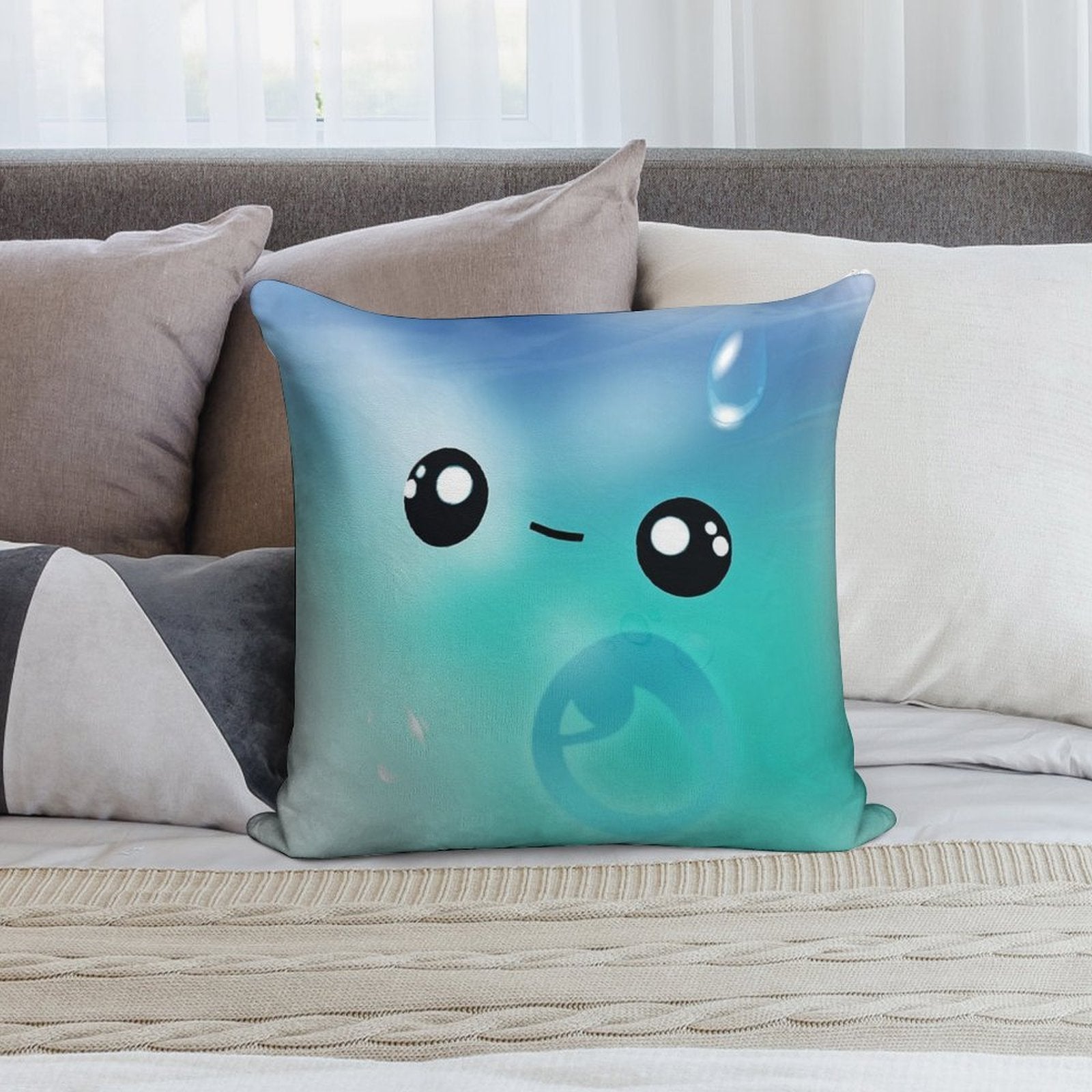 Water Sprite Plushy Soft Ultra-Soft Texture Throw Pillow