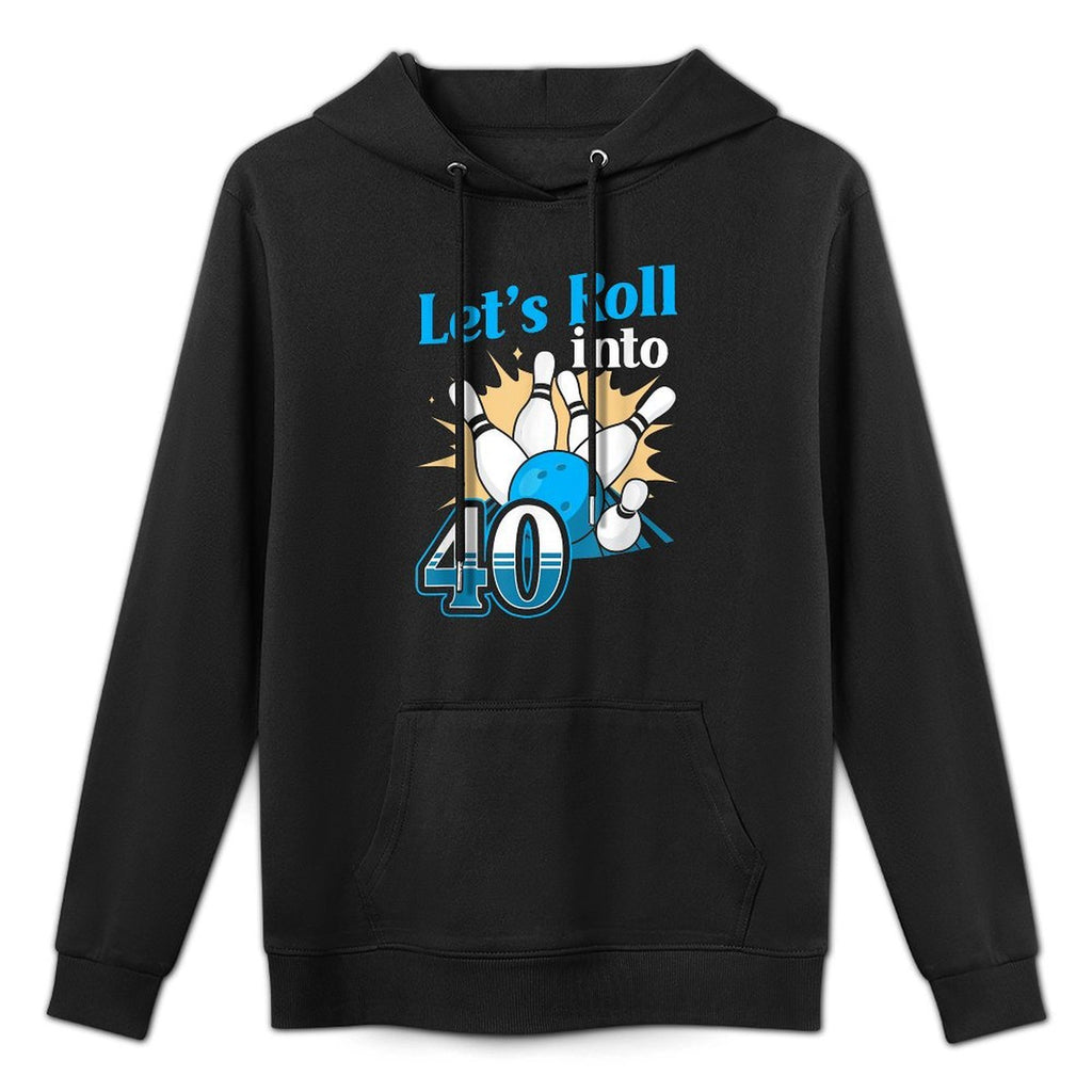 Rolling Into 40 Bowling 40th Birthday Shape Retention Hoodie