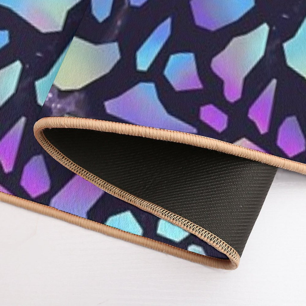 Iridescent Terrazzo Dark  Rapid-Drying Bath Mat