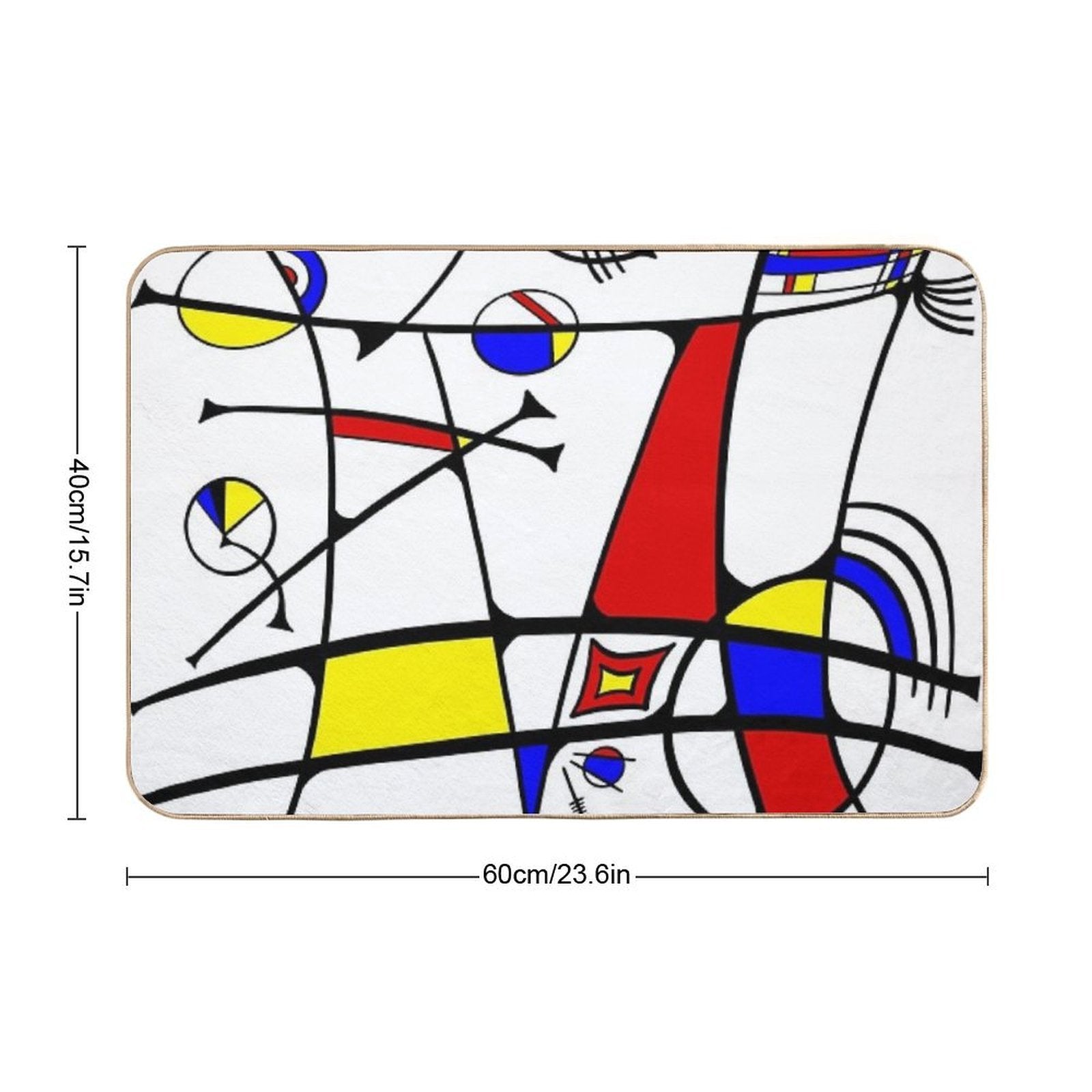 Miro-inspired Abstract  Odorless Bath Mat