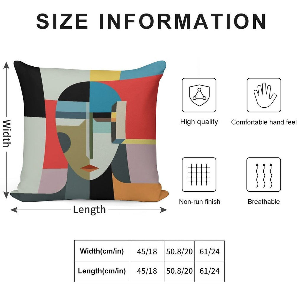 WOMAN OF WHEN Soft Hidden Zipper Throw Pillow