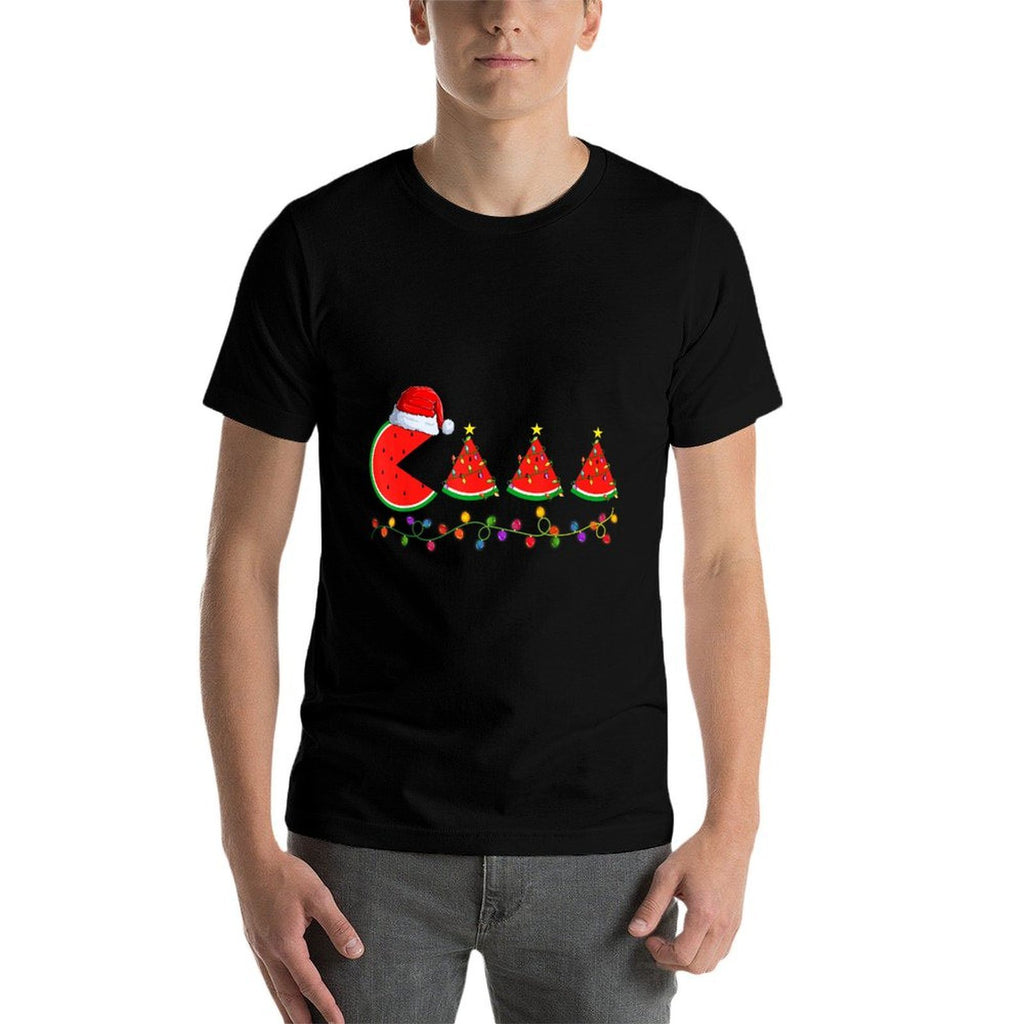 Lighting Santa Watermelon Xmas Tree Christmas In July  Stretchy T-Shirt