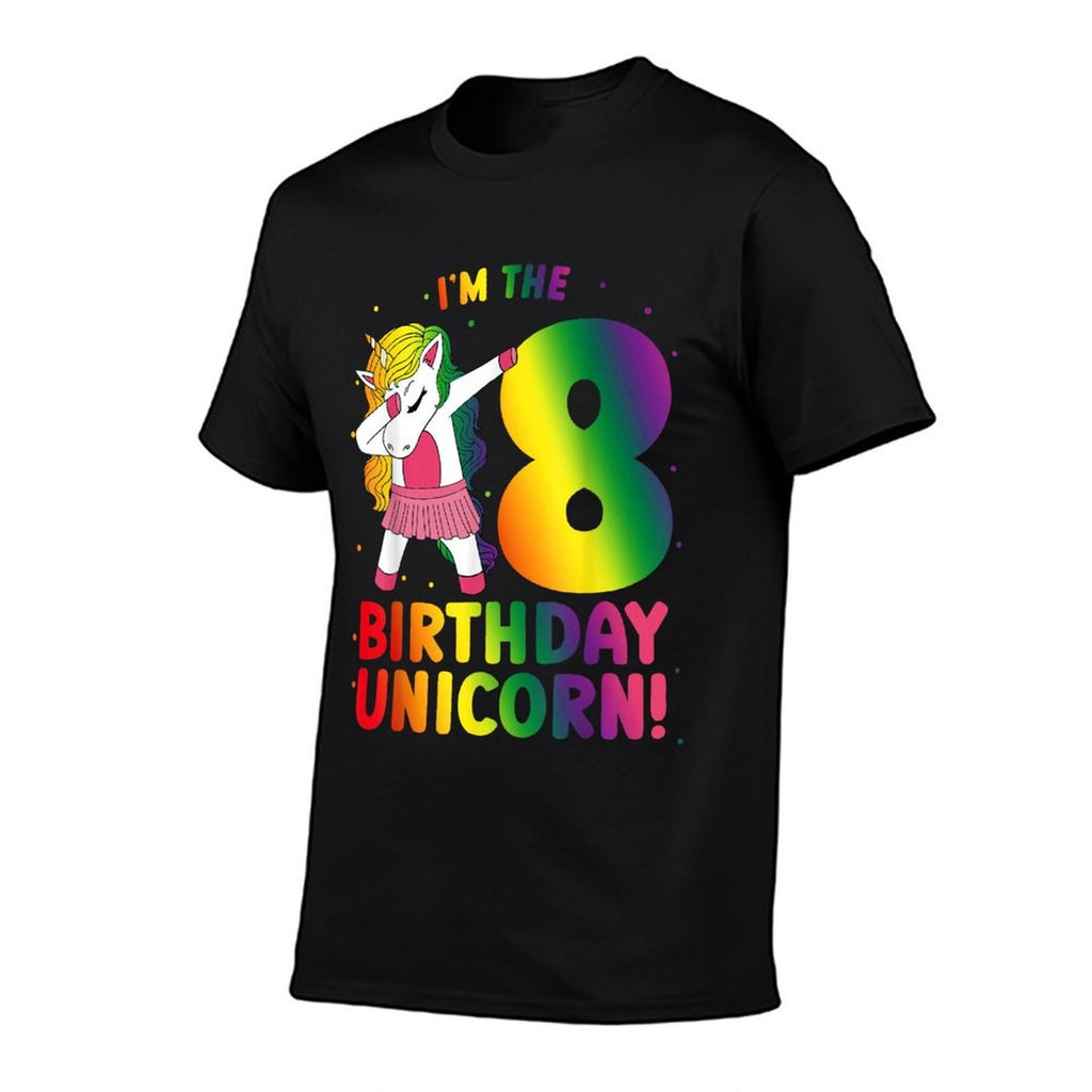 Eighth Birthday Unicorn 8th Birthday Eight Years Old  Stretchy T-Shirt