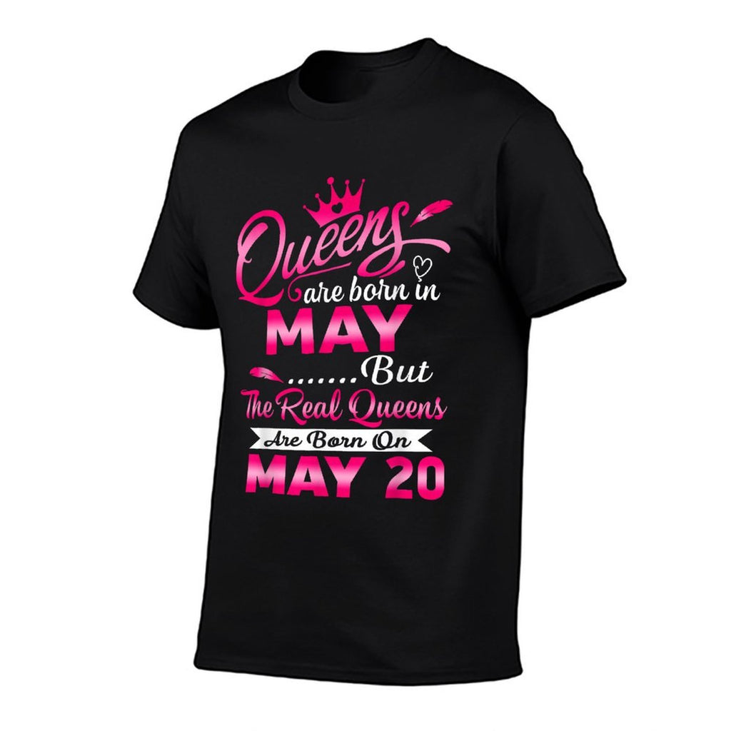Real Queens Are Born On May 20th Birthday  Polyester Blend T-Shirt