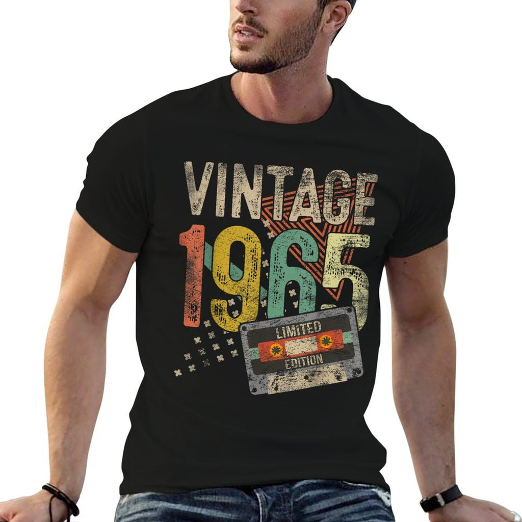 Vintage 1965 60th Birthday Gifts For Men Women 60 Year Old  Summer-ready Fabric T-Shirt