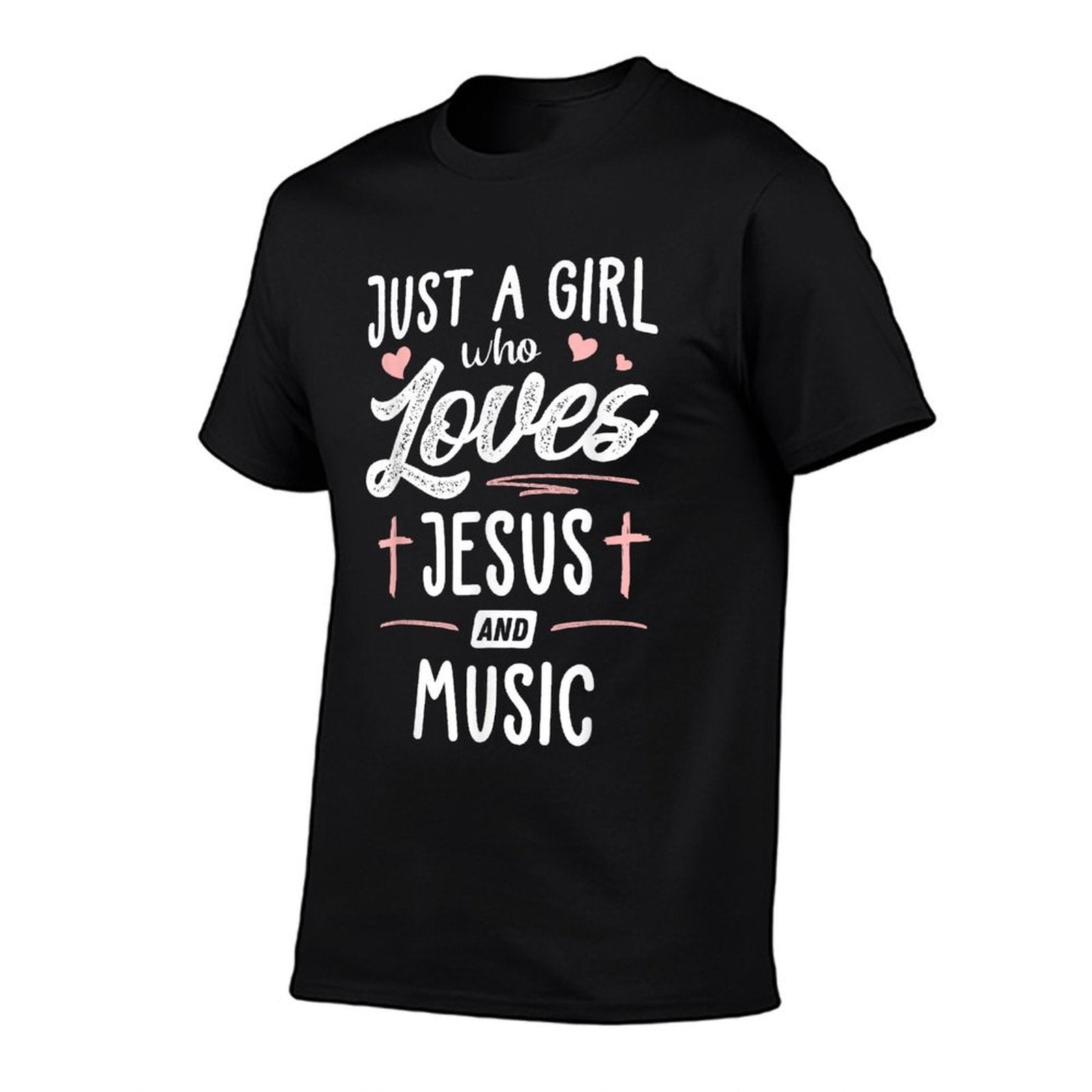 Just A Girl Who Loves Jesus And Music Gift Women Comfortable T-Shirt