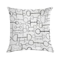 Snaffles Multi Gray Soft Short Plush Fabric Throw Pillow