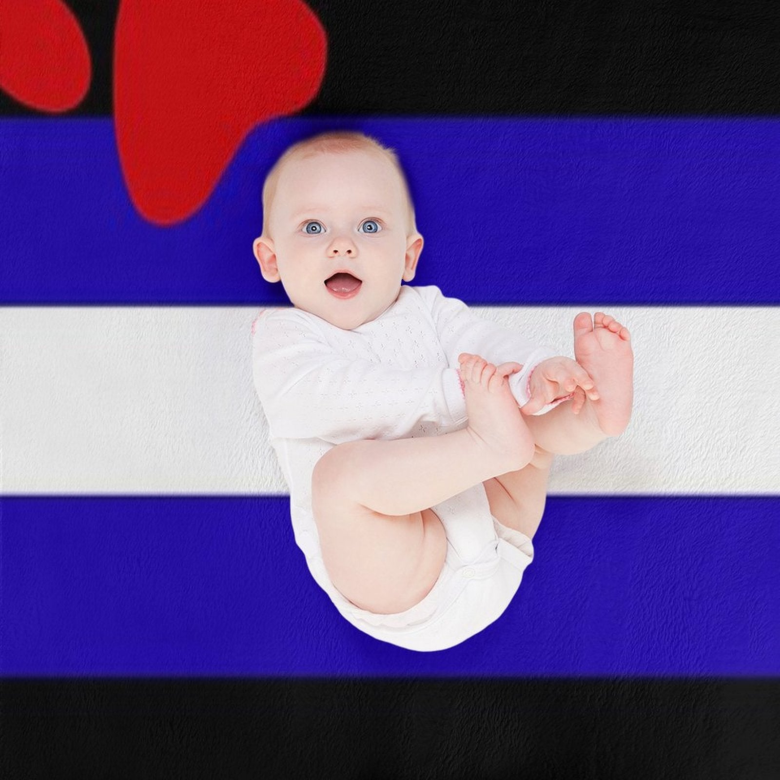 Puppy Play Pride Flag (v.2) Eco-conscious Throw Blanket