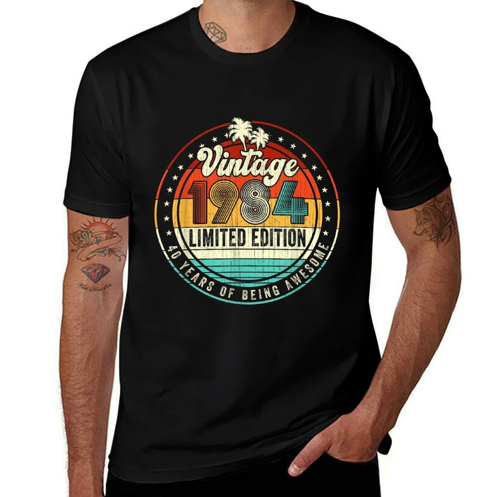 Vintage 1984 Limited Edition 40th Birthday Gift 40 Years Old  Slim-fit Cut T-Shirt