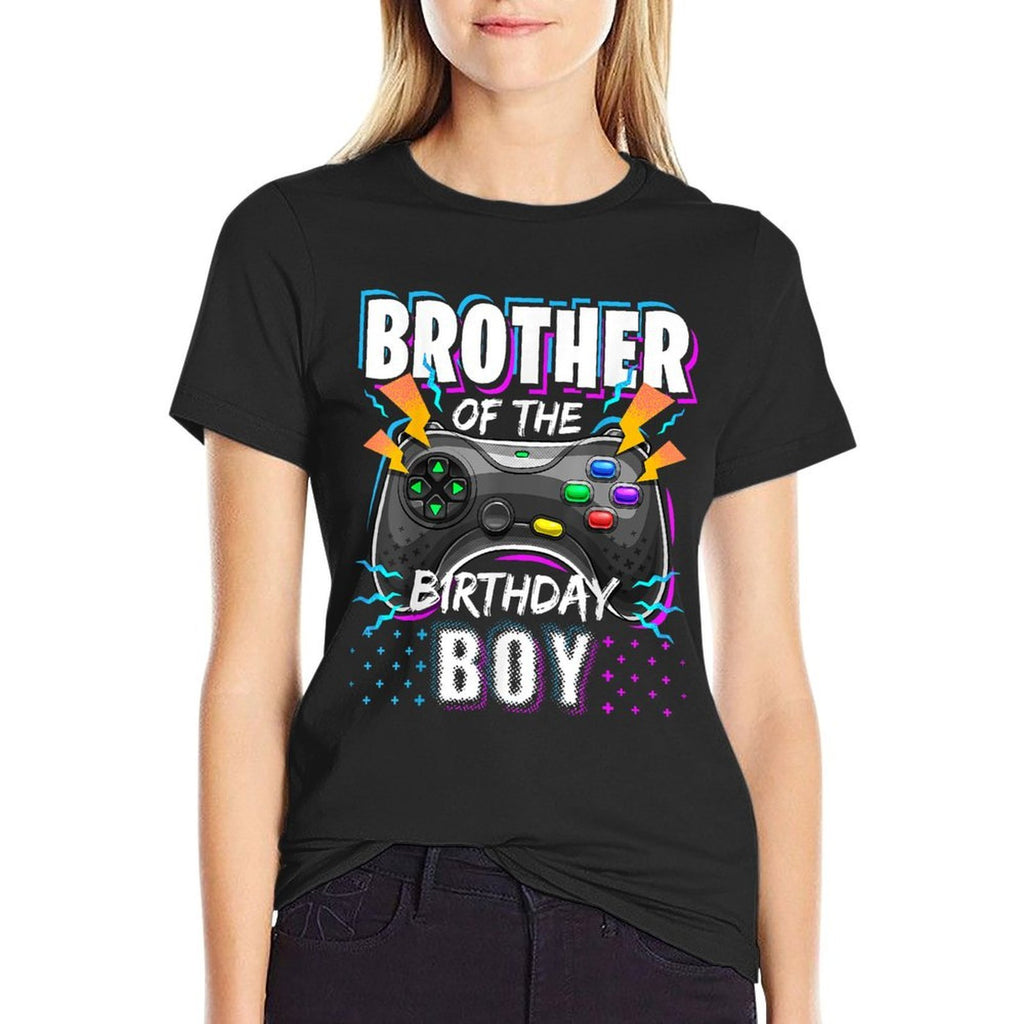 Brother of The Birthday Boy Matching Video Game Birthday  Soft T-Shirt