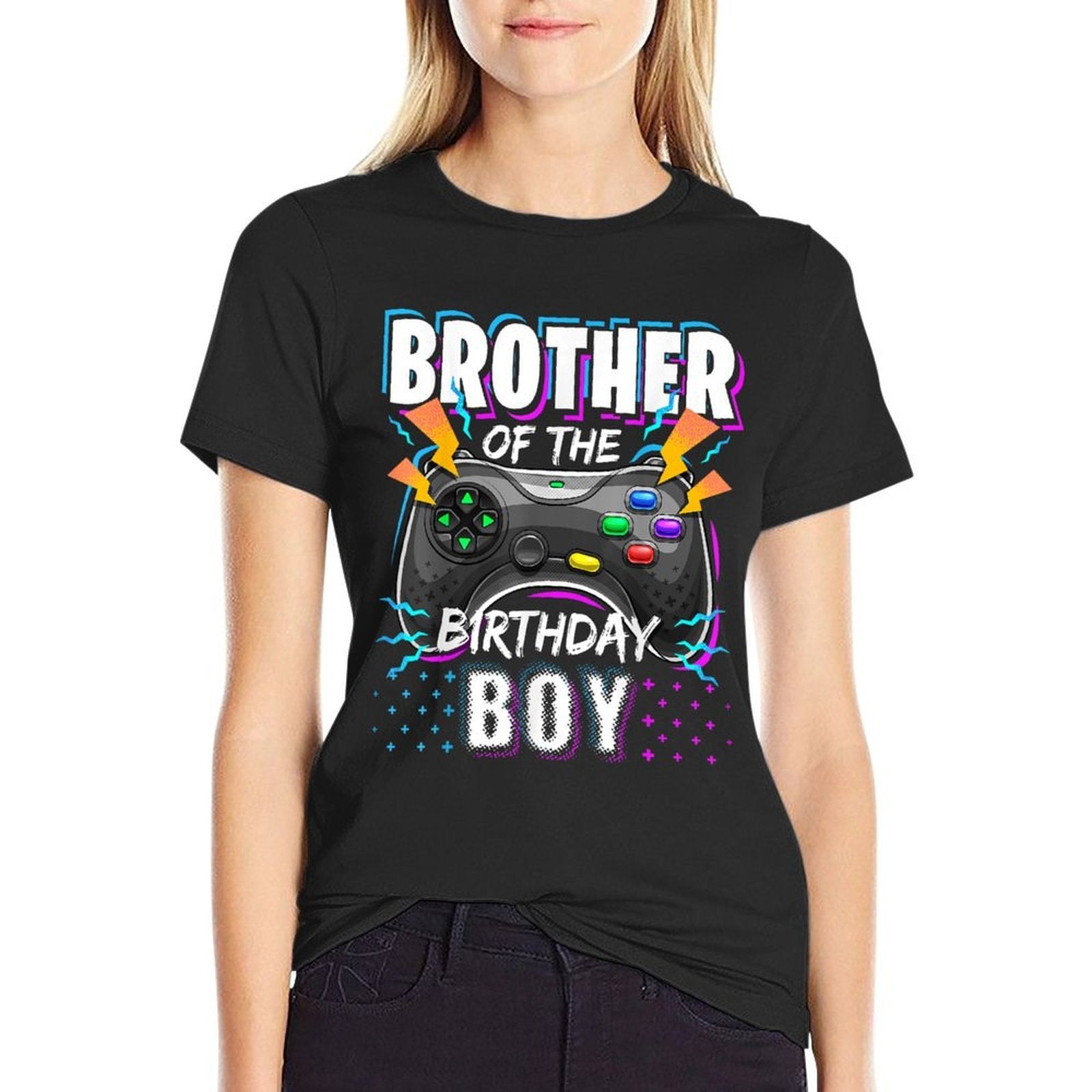 Brother of The Birthday Boy Matching Video Game Birthday  Soft T-Shirt