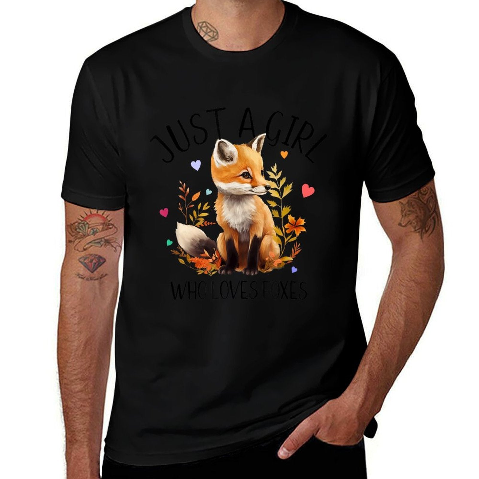 Just A Girl Who Loves Foxes Very Cute Design  Odor-resistant T-Shirt