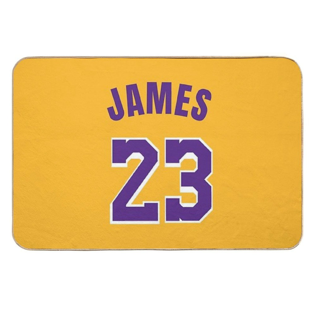 Lebron James Lackers Jersey  Dirt-Trapping Bath Mat