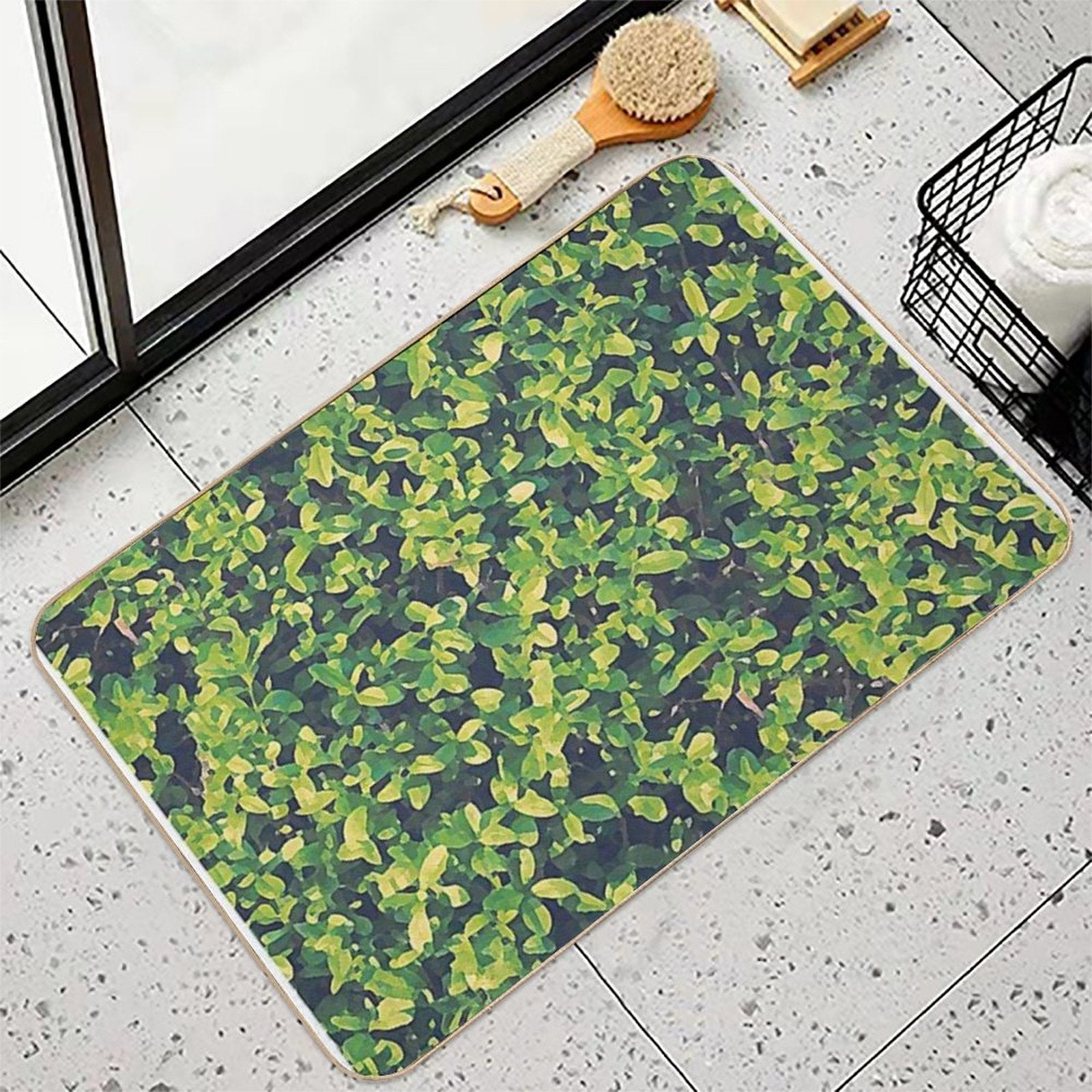 Ghibli Style Hedge  Absorbent Bath Mat