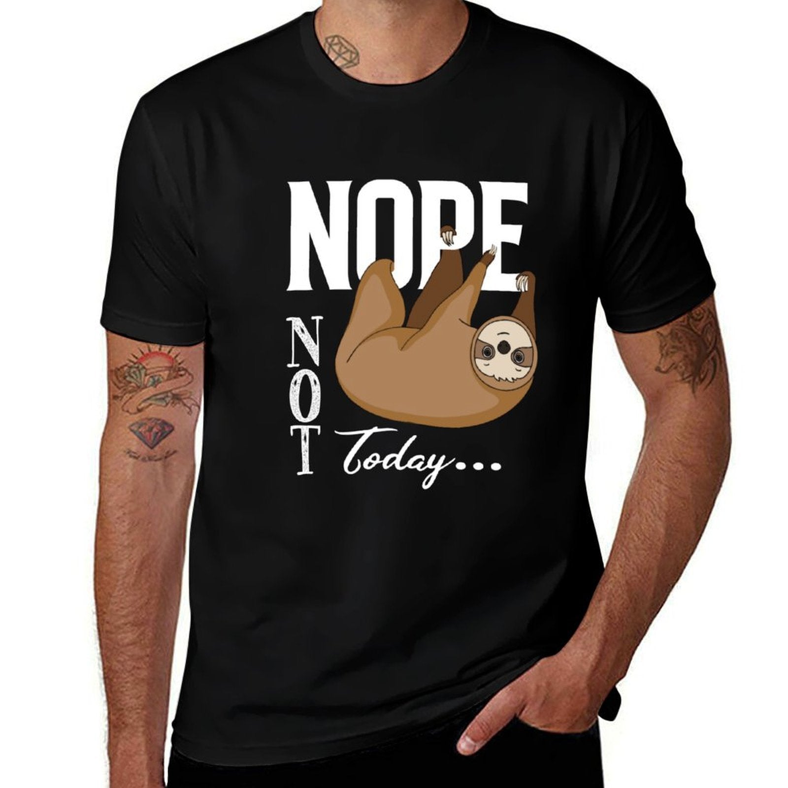 Nope T-shirt - Funny Nope Not Tshirt - Minimalist Sloth Nope Sweatshirt  Vintage-inspired T-Shirt