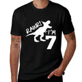 Kids Rawr I'm 7 Dinosaur Seventh Birthday Boy 7th Roar Year Old  Affordable Price T-Shirt