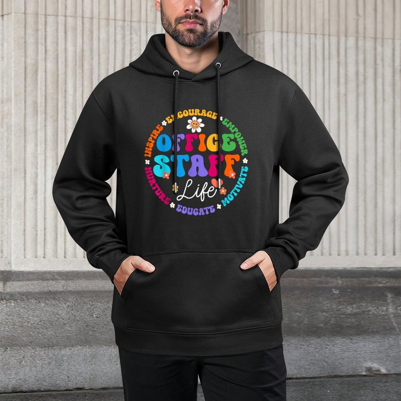 School Secretary Admin Appreciation Front Office Staff Life Relaxed Fit Hoodie