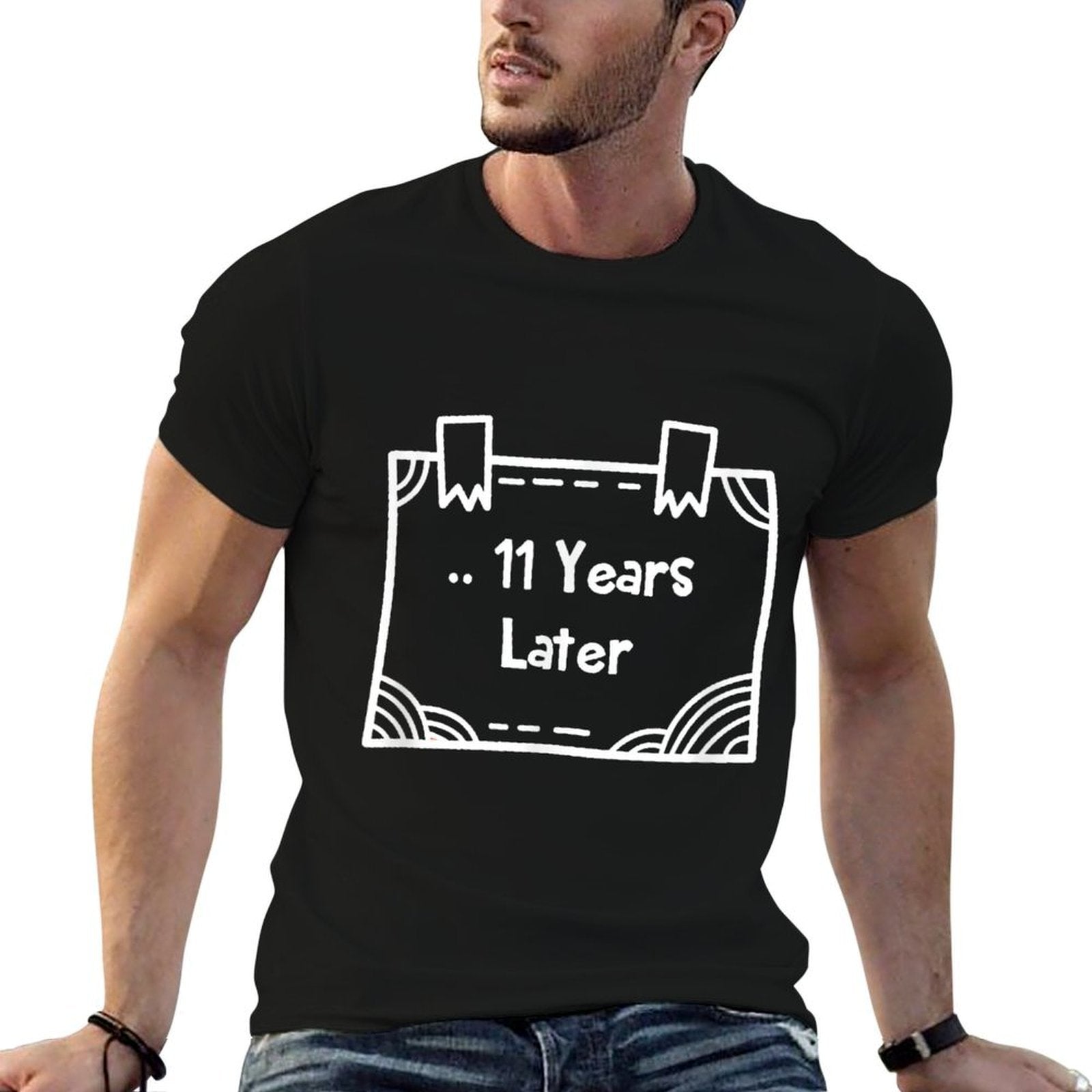 11 Years Later Funny Eleven Year Old Birthday Party Meme  Rolled Sleeves T-Shirt