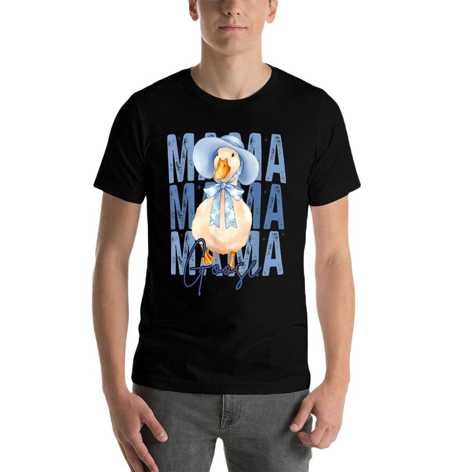 Mama Goose Blue Vintage Mom Mothers Day Goose Lovers  Classic T-Shirt