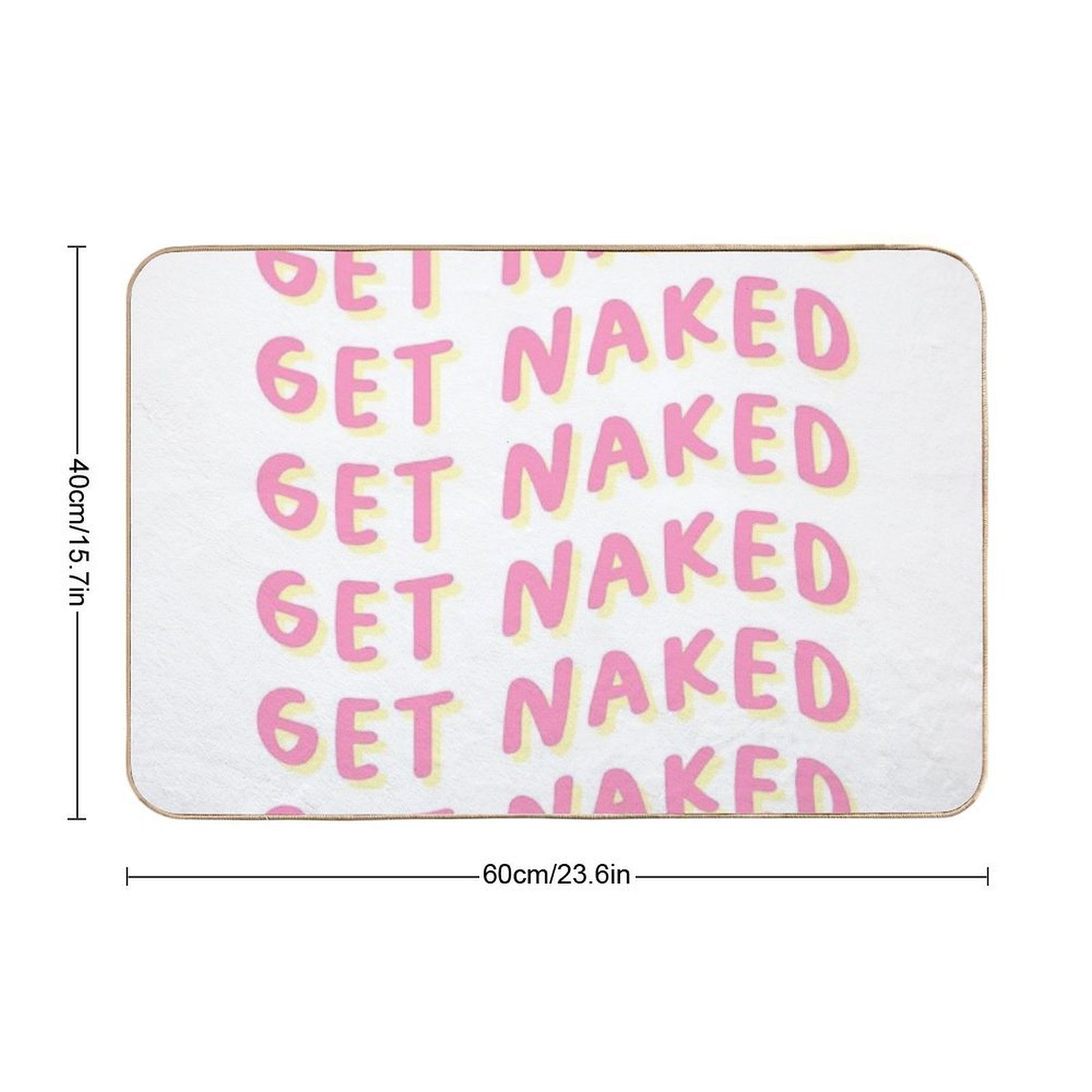 Get Naked - Pink And Yellow  Eco-Friendly Bath Mat