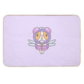 Guinea Pig in Dragonfly Costume  Easy To Clean Bath Mat