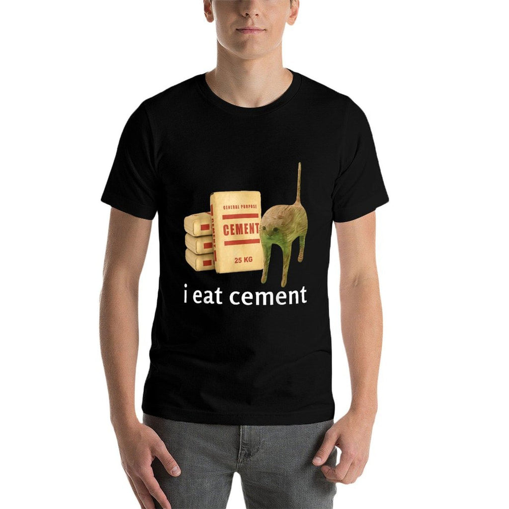 I Eat Cement Cat Kids Funny Dank Cat Meme  Tagless Design T-Shirt