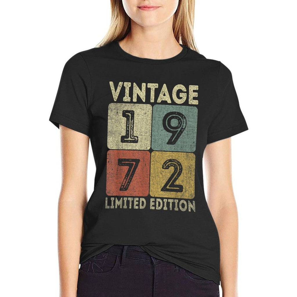 Vintage 1972 Limited Edition Outfit Retro 50th Birthday Gift  Polyester Blend T-Shirt