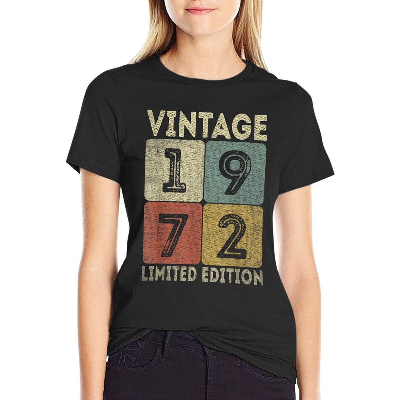Vintage 1972 Limited Edition Outfit Retro 50th Birthday Gift  Polyester Blend T-Shirt
