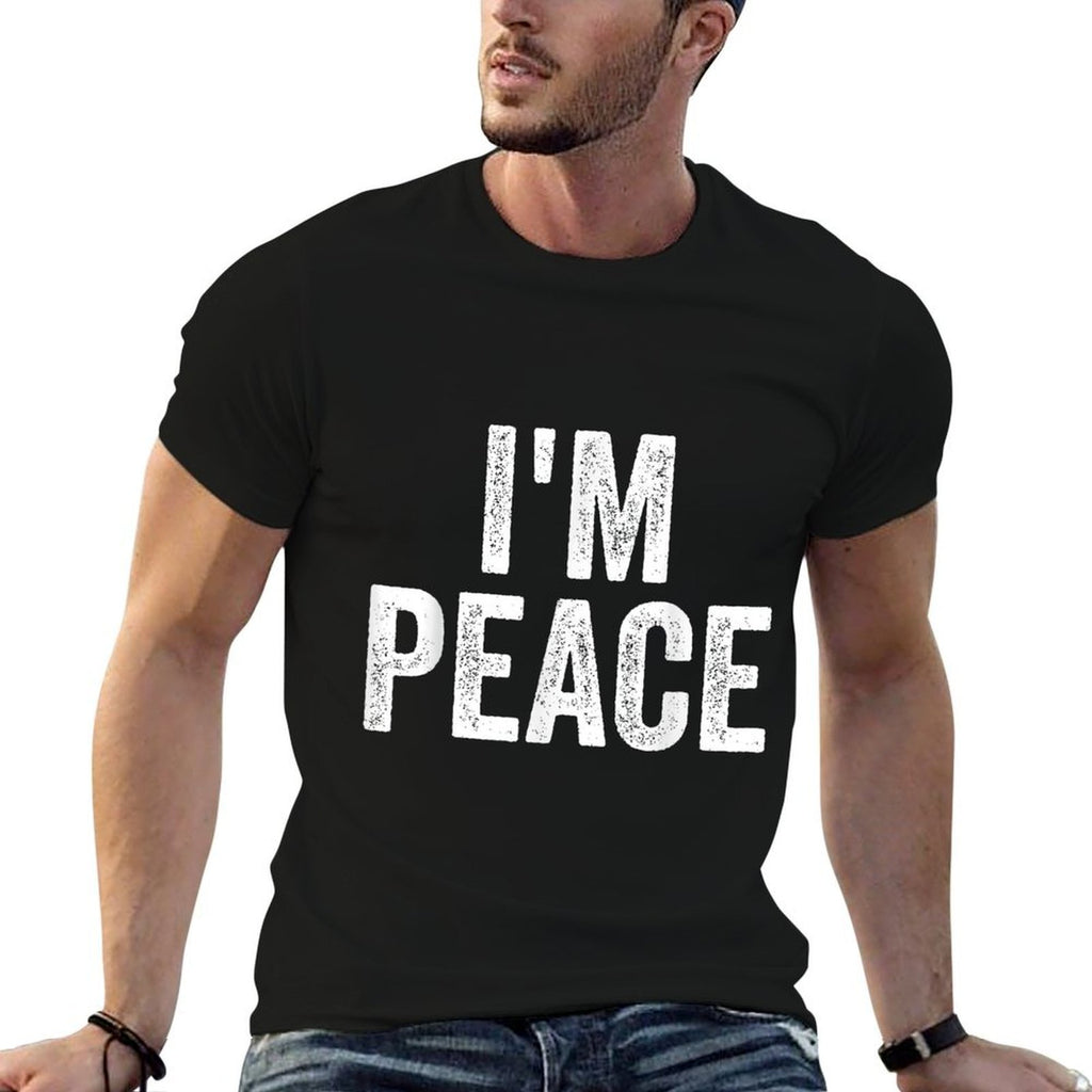 I Come In Peace Im Peace Funny Matching Couple Lovers  Slim-fit Cut T-Shirt