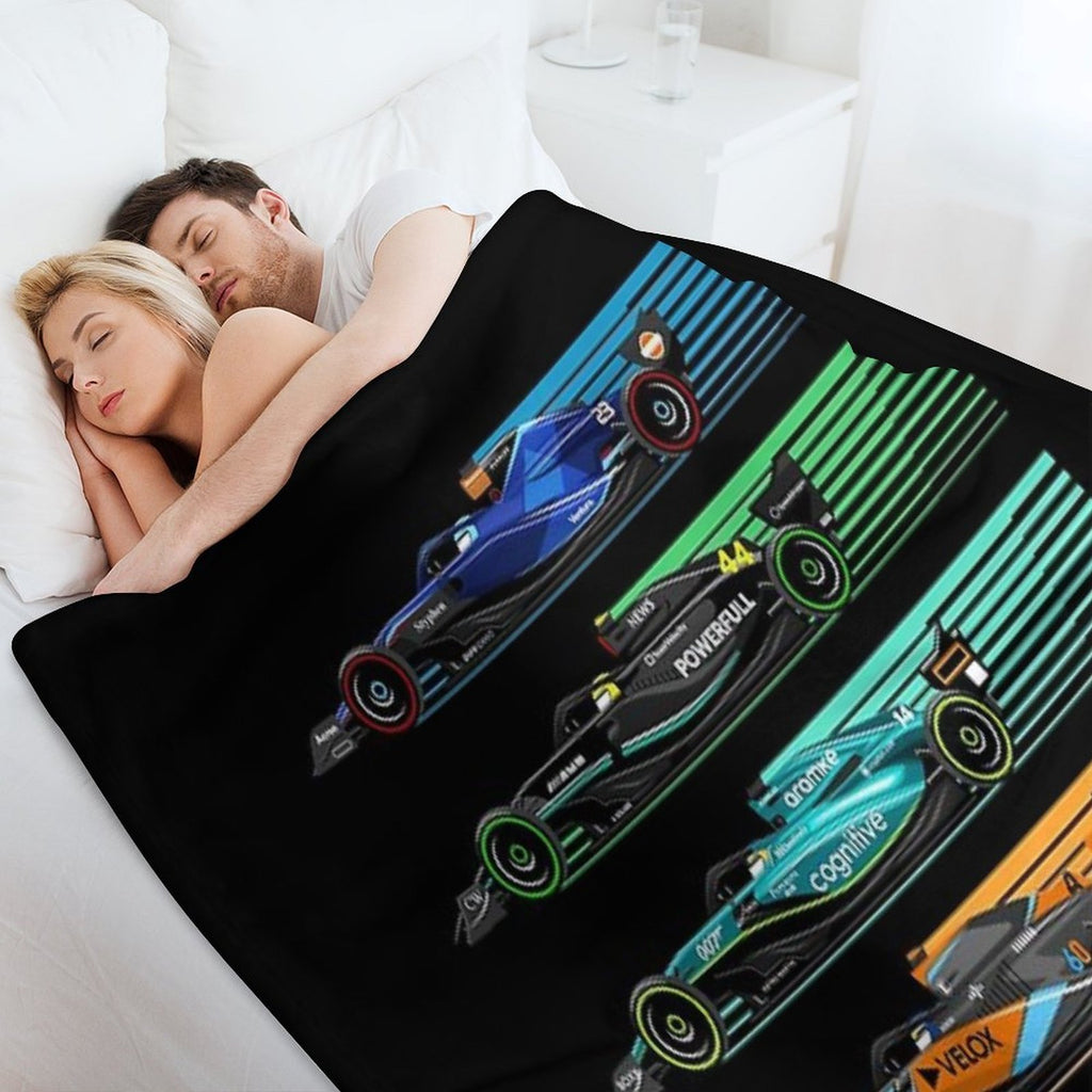 New Formula Racing Cars Wrinkle-free Throw Blanket