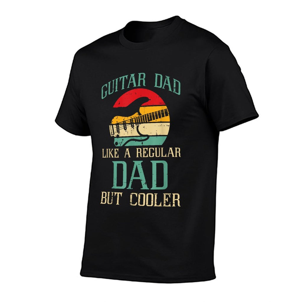 Guitar Dad Like Regular But Cooler Funny Fathers Day Papa  Oversized Silhouette T-Shirt