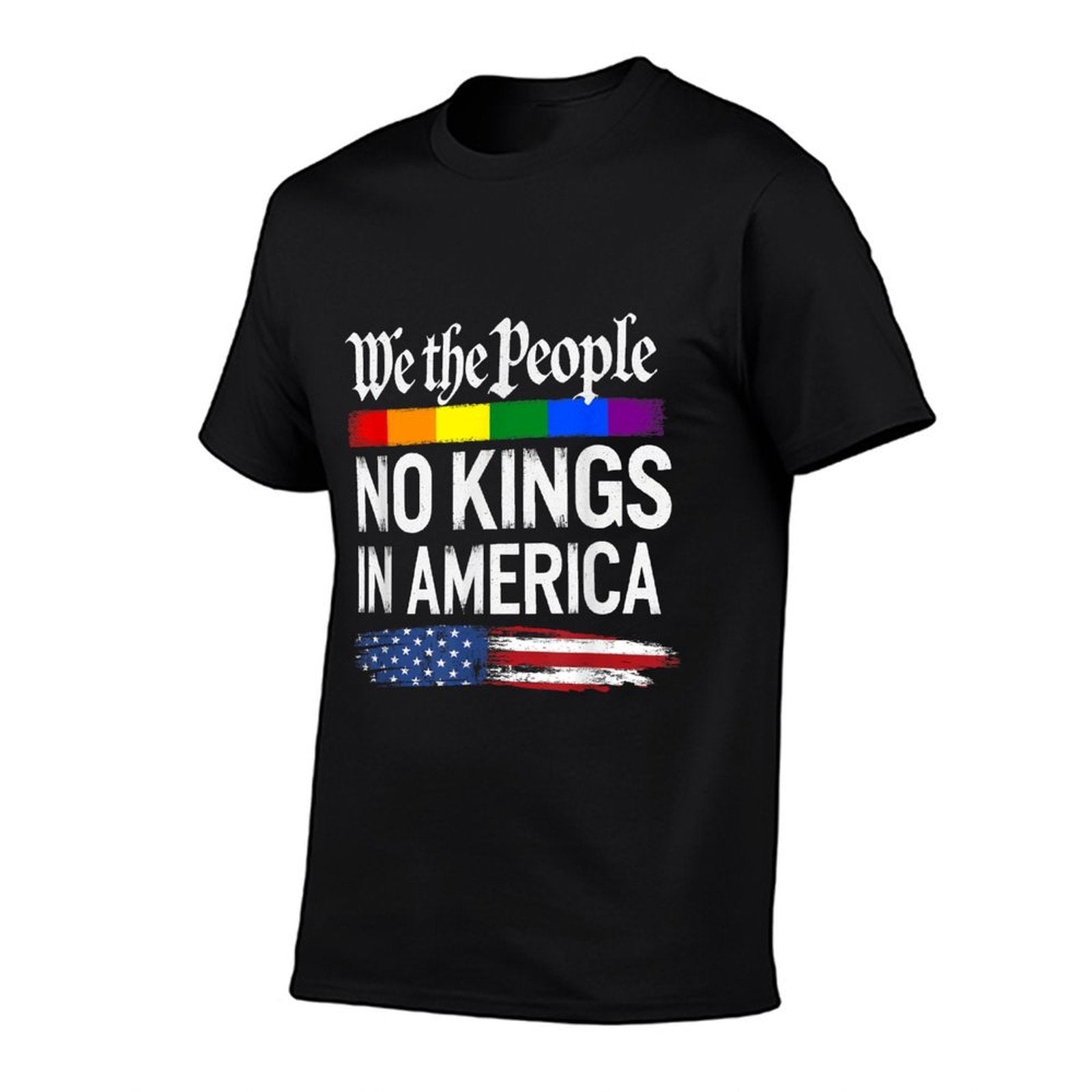 No Kings In America We The People Political Men Women  High-quality Stitching T-Shirt