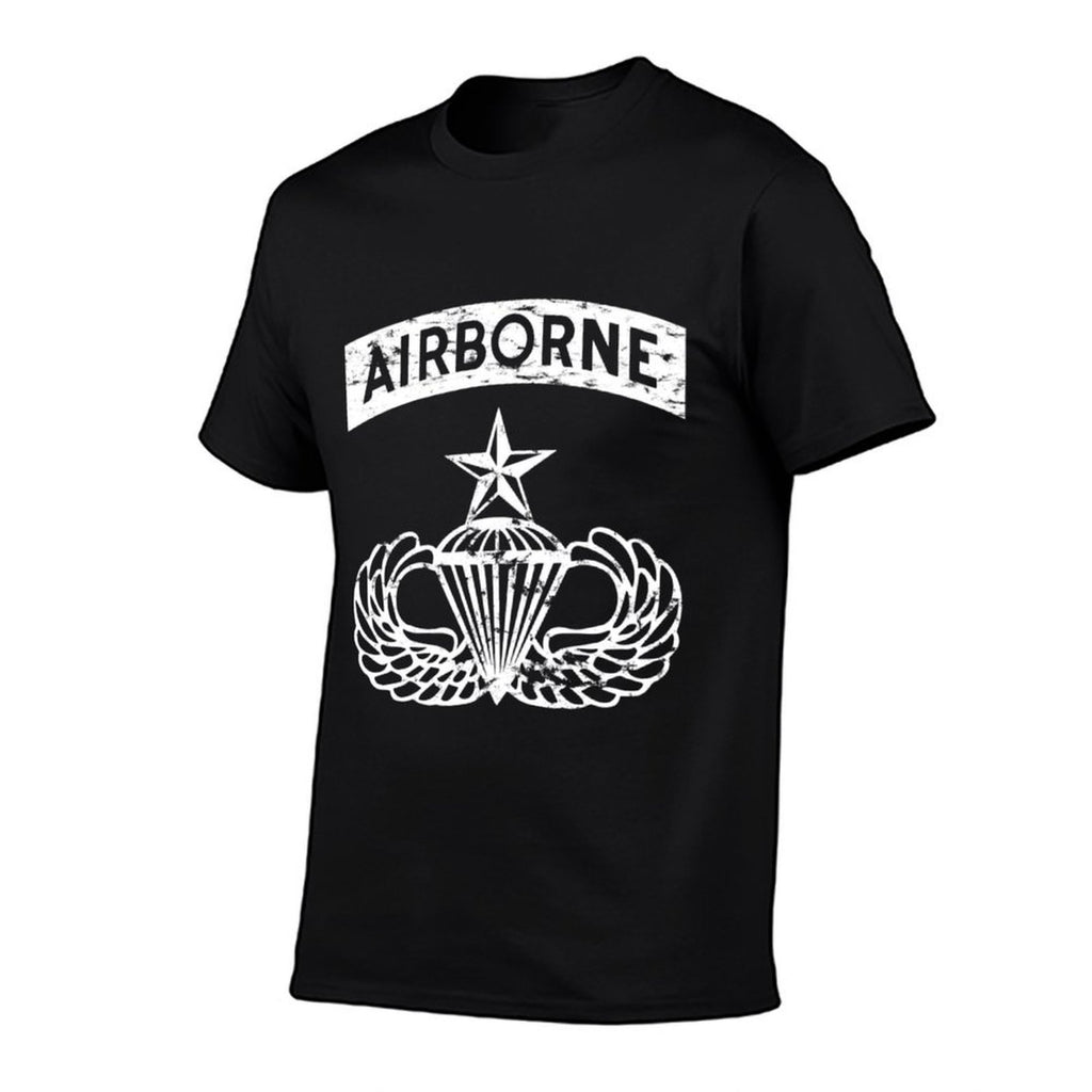 Senior Parachutist Jump Wings  Heathered Texture T-Shirt