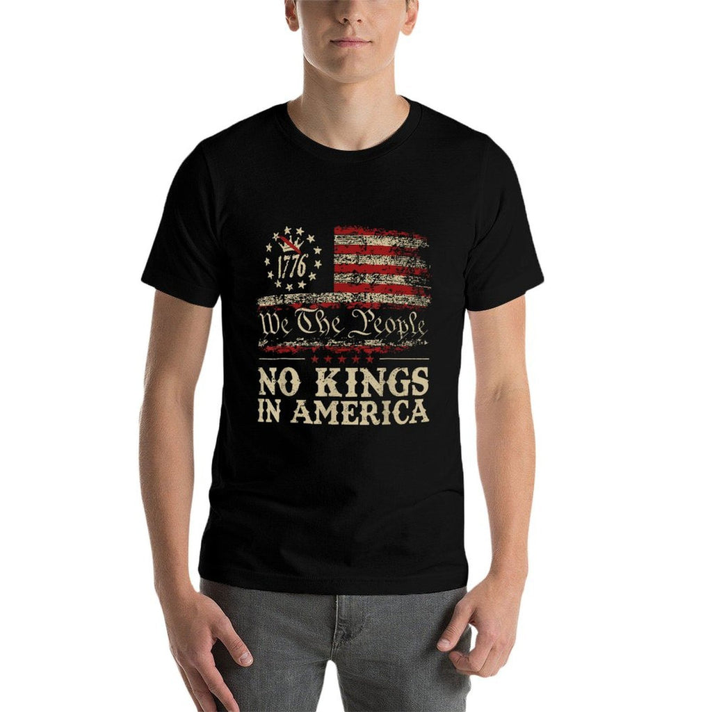 No Kings In America We The People Political Men Women  Wrinkle-resistant T-Shirt