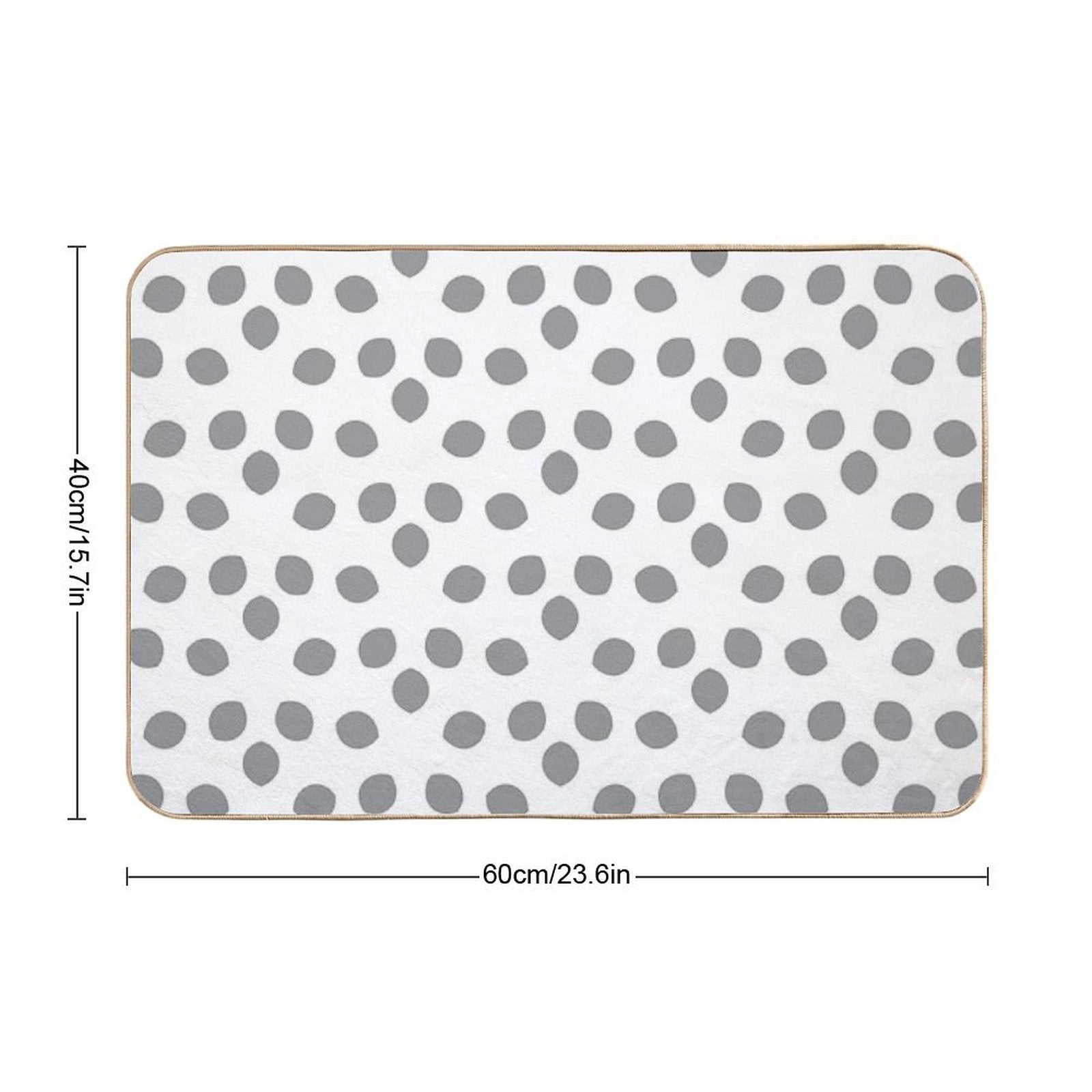 Gray And White Minimal Shape Ornamental Pattern 2022 Trending Color - Hue - Shade - Colour Pantone Ultimate Gray 17-5104  Stain-Proof Bath Mat