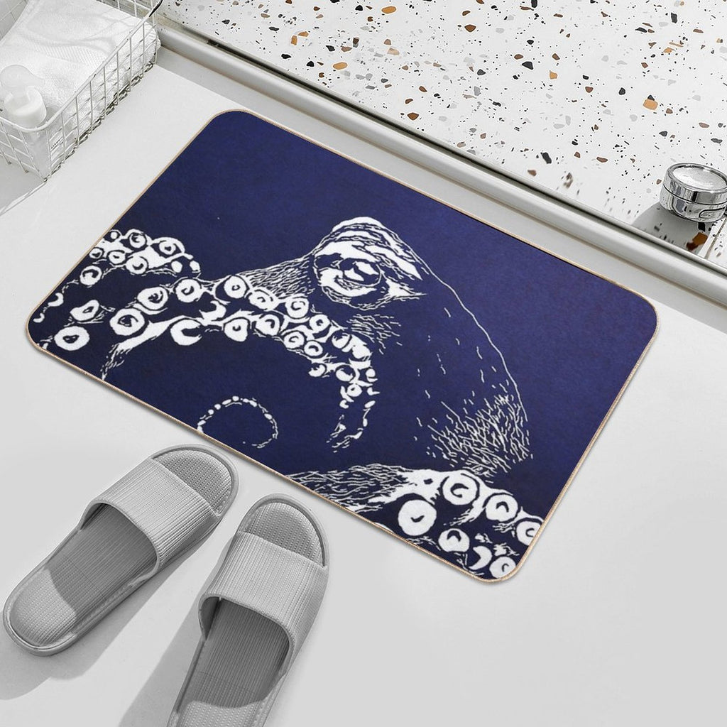 Blue Octopus  Eco-Friendly Bath Mat