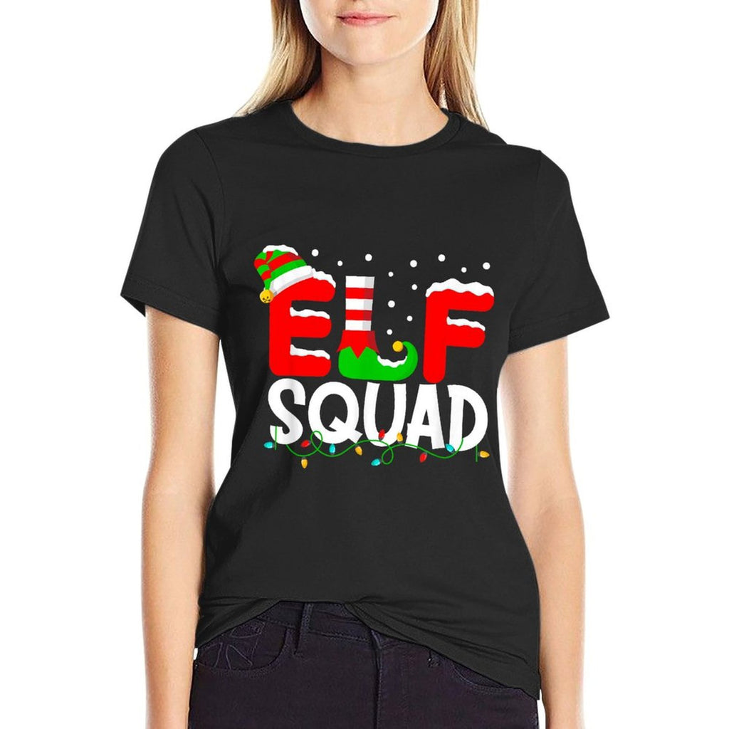 Elf Squad Christmas Matching Family Toddler Boy Girl Funny  Trendy Pattern T-Shirt