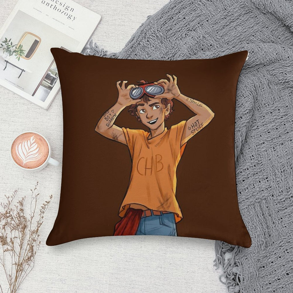 Leo Valdez Soft Hidden Zipper Throw Pillow