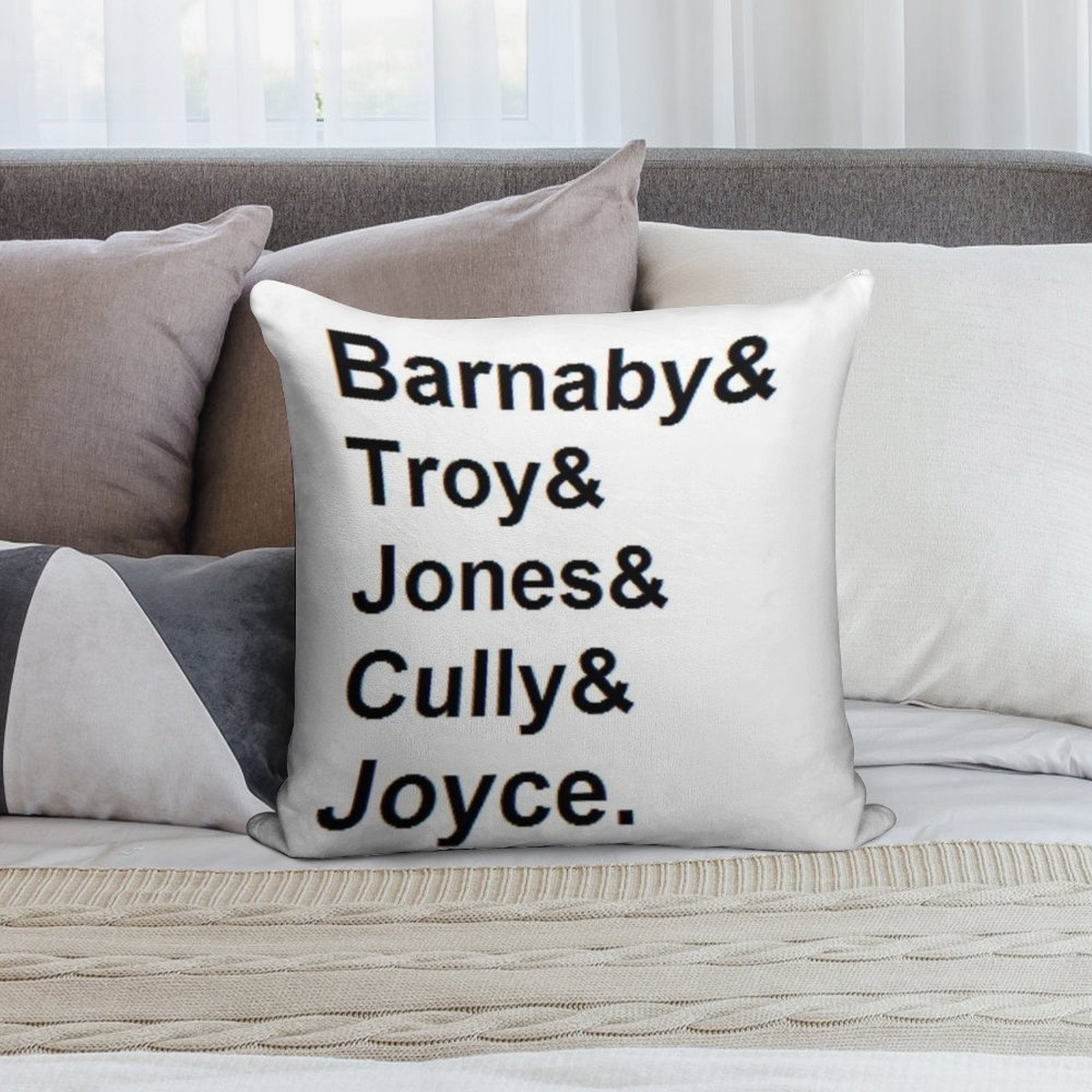 Midsomer Murders - Helvetica List Soft Ultra-Soft Texture Throw Pillow