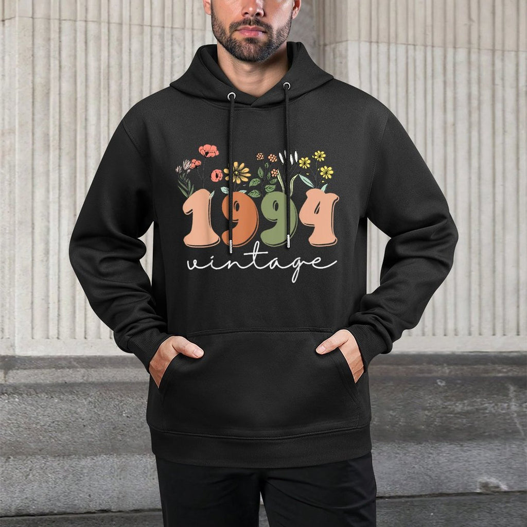 30 Years Old Vintage 1994 30th Birthday Wildflower Women Versatile Streetwear Hoodie