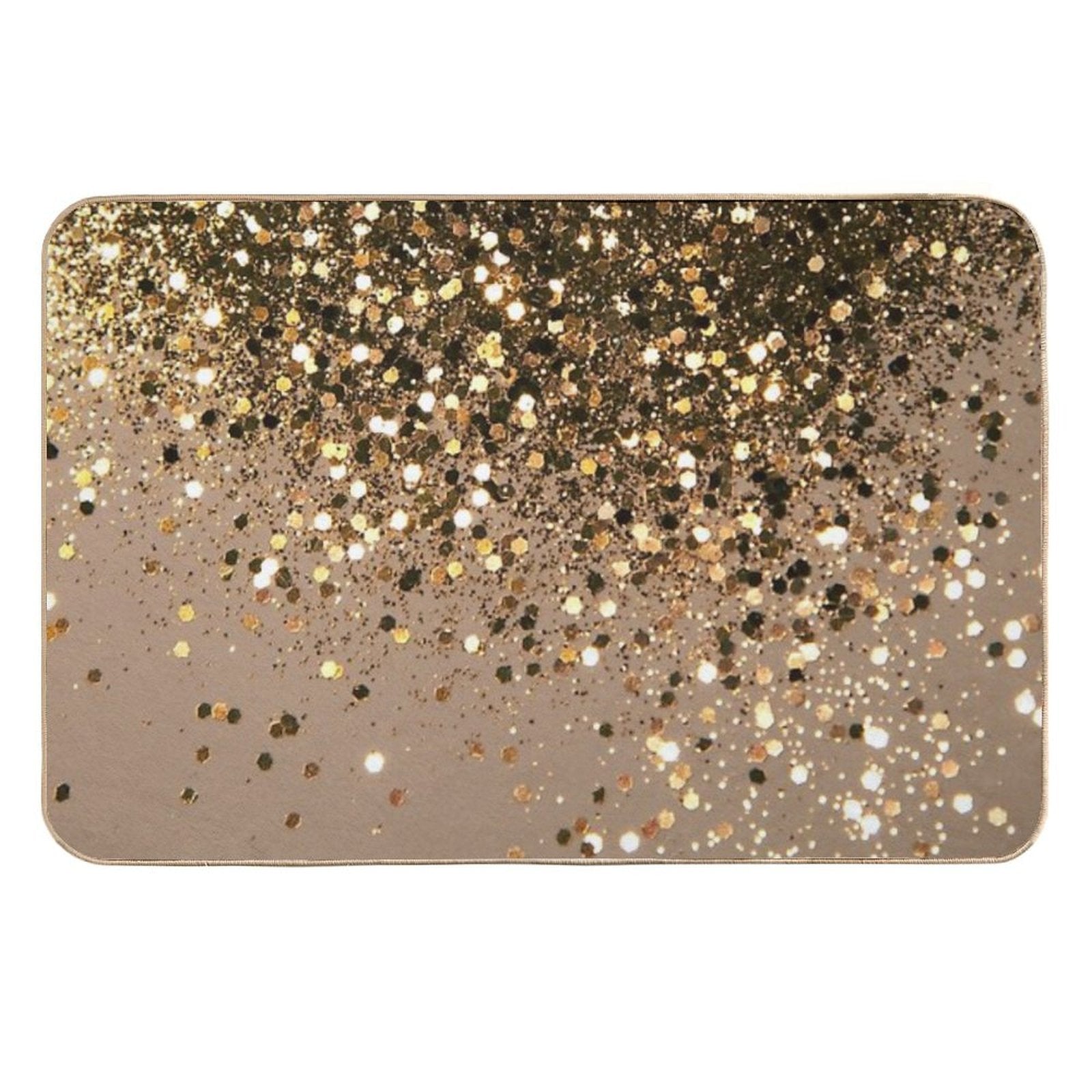 Gold Brown Glam #1 (Photo of Glitter Only - Not Reflective)  Rapid-Drying Bath Mat