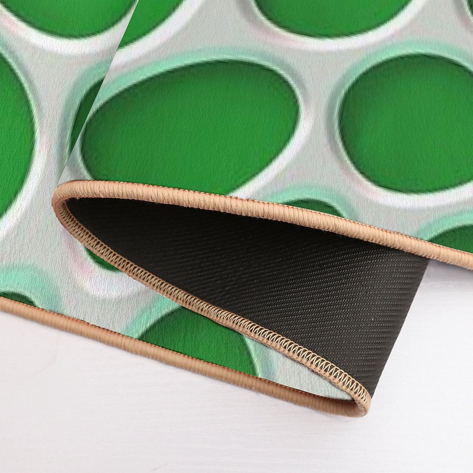 Cluster of Holes on Green  Odorless Bath Mat
