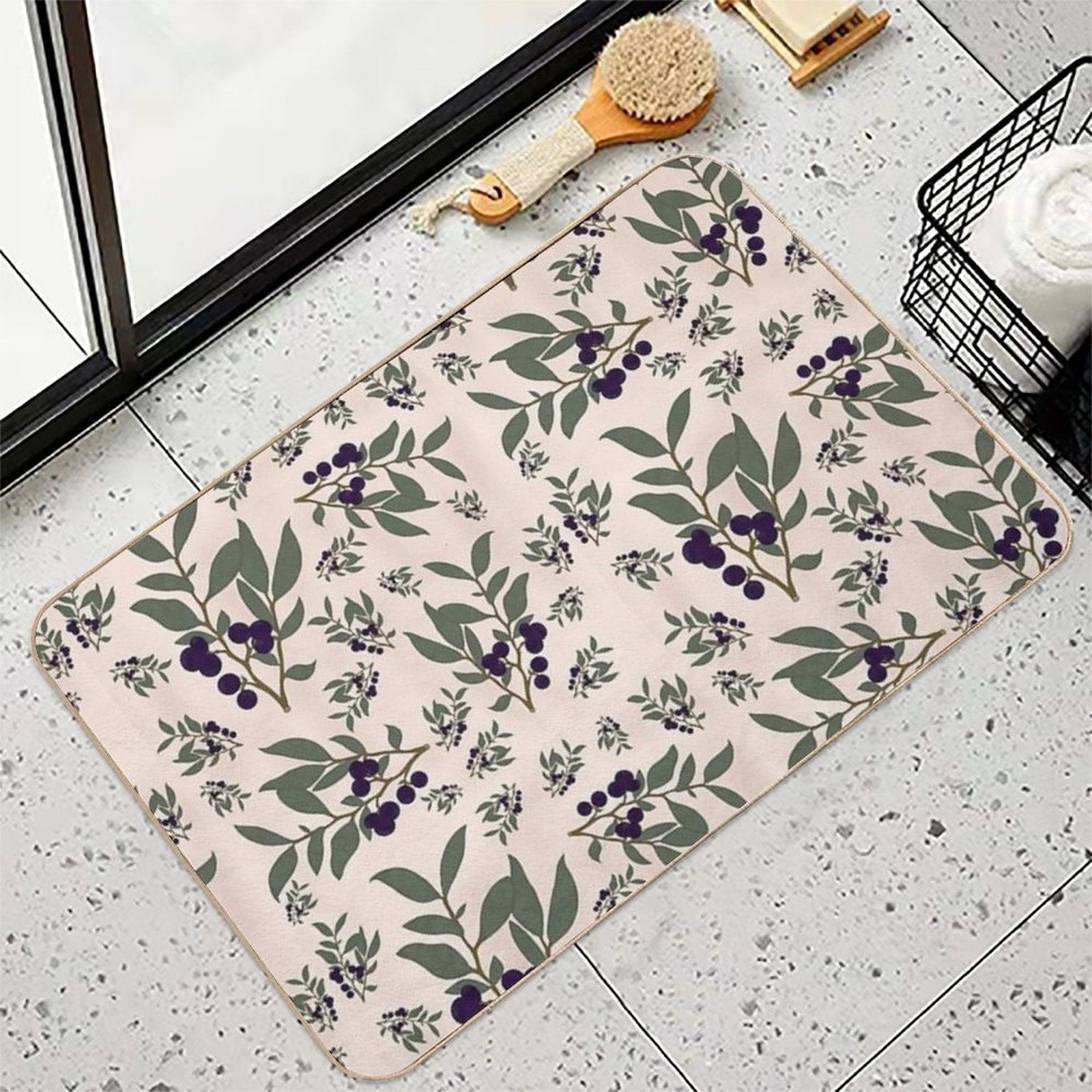 Huckleberry Pattern  Versatile Bath Mat